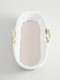 Discount Next 2 Pack Baby Muslin Fitted Sheets Cream