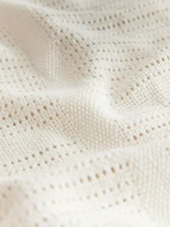 Hot Next 2 Pack 100% Cotton Baby Cellular Blanket Natural