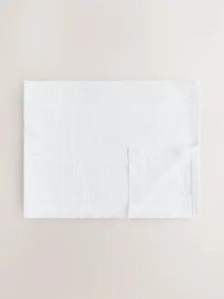 Online Next 2 Pack 100% Cotton Baby Cellular Blanket White