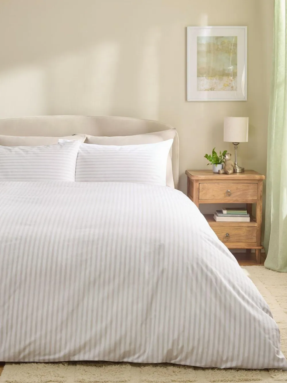 Next 2 Pack White/Natural Bertie Bear Reversible Duvet Cover and Pillowcase Set^ Bedsets & Duvet Covers