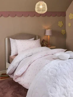 Next 2 Pack White/Pink Floral Duvet Cover and Pillowcase Set