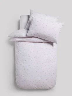 Next 2 Pack White/Pink Floral Duvet Cover and Pillowcase Set