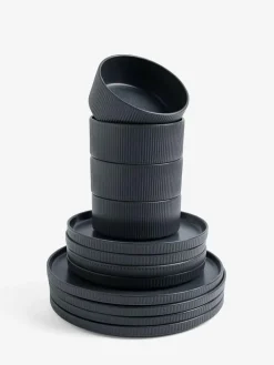 Next 12 Piece Charcoal Grey Stamford Dinner Set^ Dinner Sets & Pasta Bowls