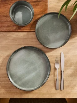 Next 12 Piece Green Dalton Reactive Glaze Dinner Set^ Dinner Sets & Pasta Bowls