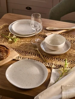 Online Next 12 Piece Natural Amira Speckle Dinner Set