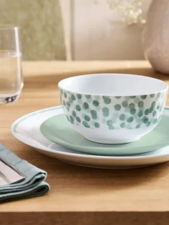 Sale Next 12 Piece Sage Green Chicken Dinner Set