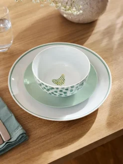Sale Next 12 Piece Sage Green Chicken Dinner Set