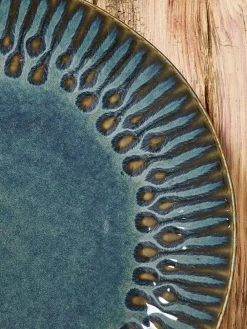 Best Next 12 Piece Teal Blue Collins Dinner Set