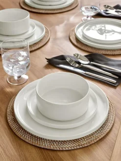 Online Next 12 Piece White Flynn Dinner Set
