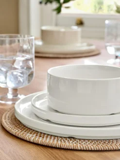 Online Next 12 Piece White Flynn Dinner Set