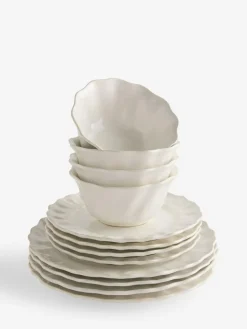 Next 12 Piece White Sadie Dinner Set^ Dinner Sets & Pasta Bowls