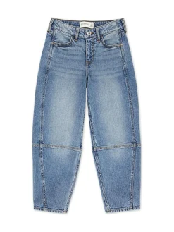 Online Abercrombie & Fitch Blue High Rise Barrell Jeans
