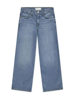 Outlet Abercrombie & Fitch High Rise Wide Leg Jeans Blue Navy