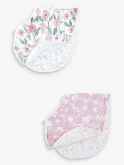 Aden + Anais Natural 100% Cotton Muslin Ma Fleur Burpy Bibs 2 Pack^ Bibs