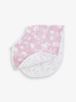 Aden + Anais Natural 100% Cotton Muslin Ma Fleur Burpy Bibs 2 Pack^ Bibs