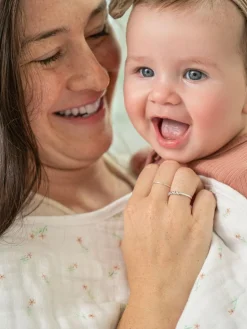 Outlet Aden + Anais Pink Baby Essentials Bunnies 100% Cotton Muslin Burpy Bib