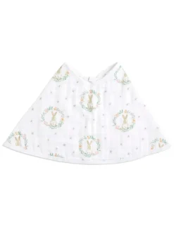 Outlet Aden + Anais Pink Baby Essentials Bunnies 100% Cotton Muslin Burpy Bib