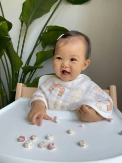 Aden + Anais White 100% Cotton Muslin Keep Rising Burpy Bibs 2 Pack^ Bibs