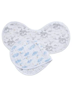 New Aden + Anais White 100% Cotton Harry Potter Iconic Burpy Bib