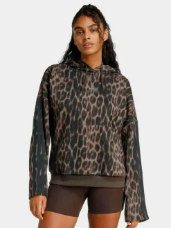 adidas Animal Seasonal Essentials Leopard Print French Terry Hoodie With 3-Stripes^Women Hoodies & Sweatshirts|Sportswear