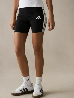 Discount adidas Black 3 Stripe Bike Shorts