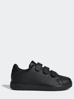 New adidas Advantage Base 2.0 Hook and Loop Kids Trainers Black