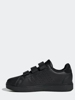 New adidas Advantage Base 2.0 Hook and Loop Kids Trainers Black