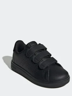 New adidas Advantage Base 2.0 Hook and Loop Kids Trainers Black