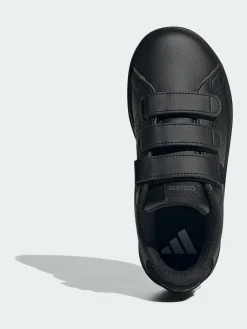 New adidas Advantage Base 2.0 Hook and Loop Kids Trainers Black