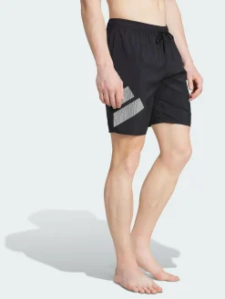 adidas Black Big Bars Shorts 8-Inch^ Swimwear