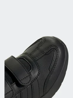 adidas Black Chrome Tensaur Switch Hook and Loop Kids Trainers^BOY School Shoes|Boys Shoes