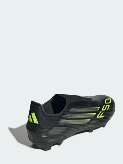 adidas Black F50 League Laceless Firm/Multi-Ground Boots^ Soccer Cleats