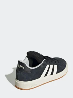 Clearance adidas Black Grand Court 00s Suede Lace Kids Trainers