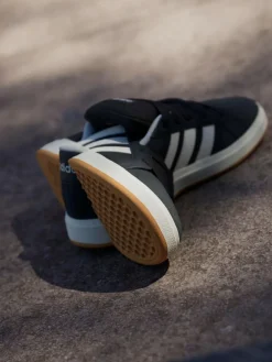 Clearance adidas Black Grand Court 00s Suede Lace Kids Trainers