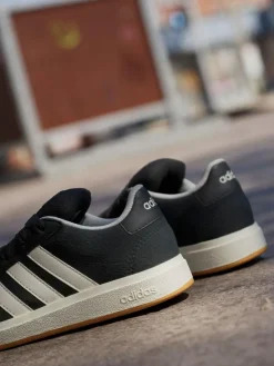 Clearance adidas Black Grand Court 00s Suede Lace Kids Trainers