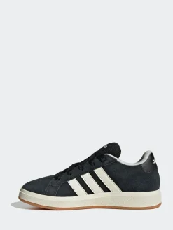 Clearance adidas Black Grand Court 00s Suede Lace Kids Trainers