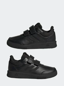 adidas Black Hook and Loop Tensaur Kids Trainers^BOY Sneakers|Sneakers