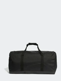 adidas Black Large Linear Duffel Bag