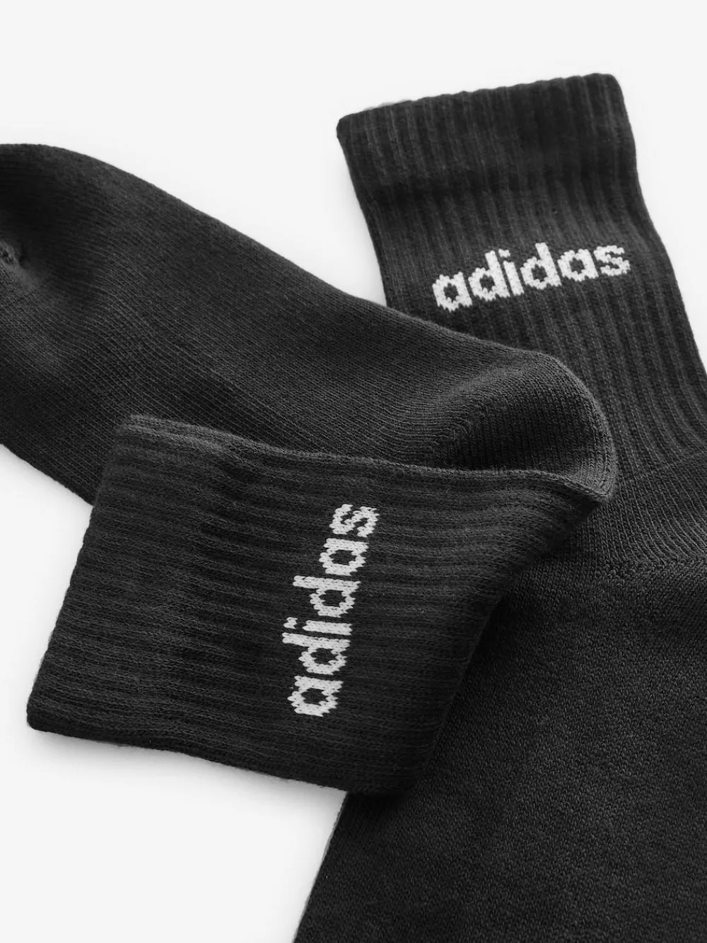 adidas Black Linear Crew Cushioned Socks 3 Pack^Women Socks & Tights