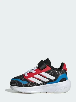 adidas Black Marvel Spider-Man Runfalcon Hook and Loop Kids Trainers^BOY Sneakers|Sneakers