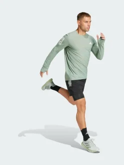 adidas Black Own the Run CLIMACOOL 2-in-1 Shorts^ Shorts