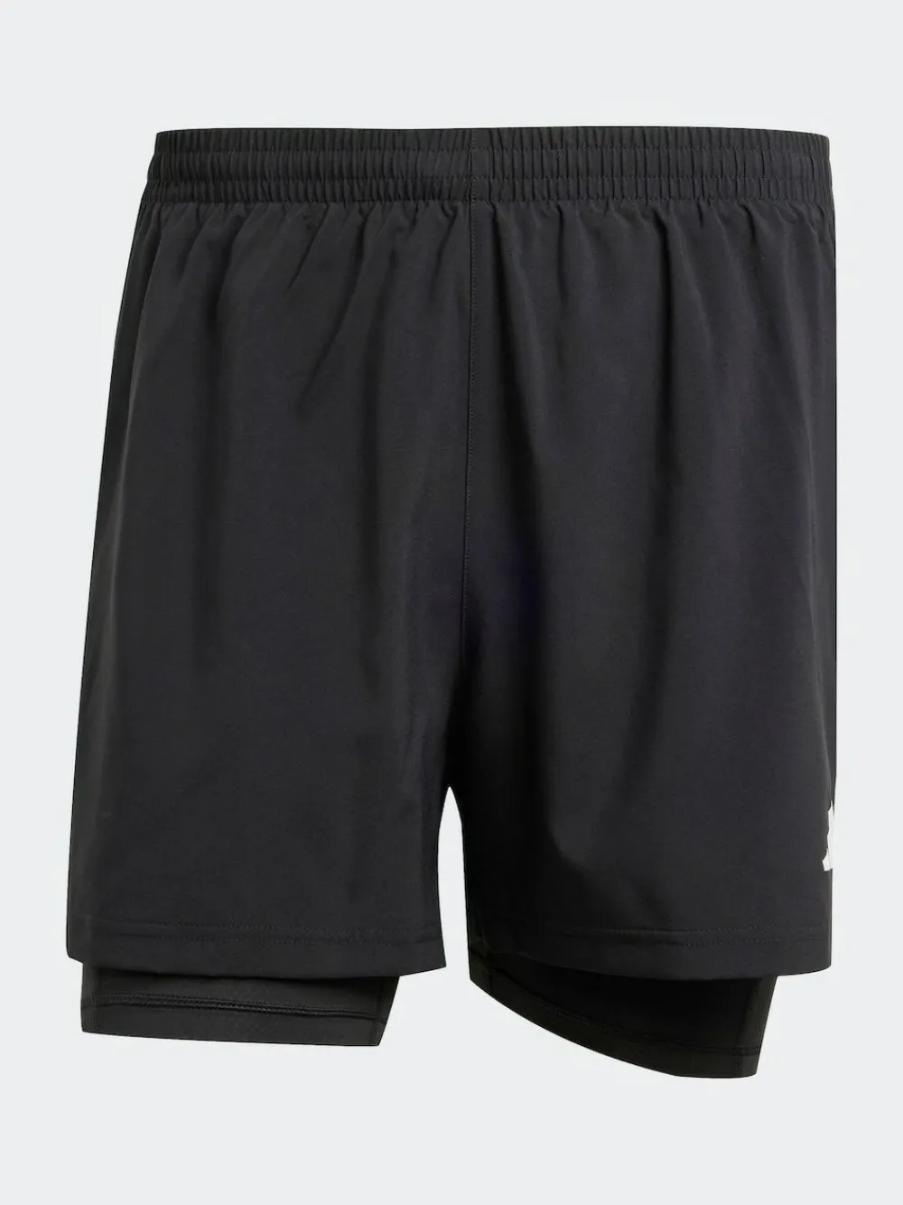 adidas Black Own the Run CLIMACOOL 2-in-1 Shorts^ Shorts