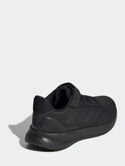 adidas Black Runfalcon 5 Elastic Lace Running Kids Trainers