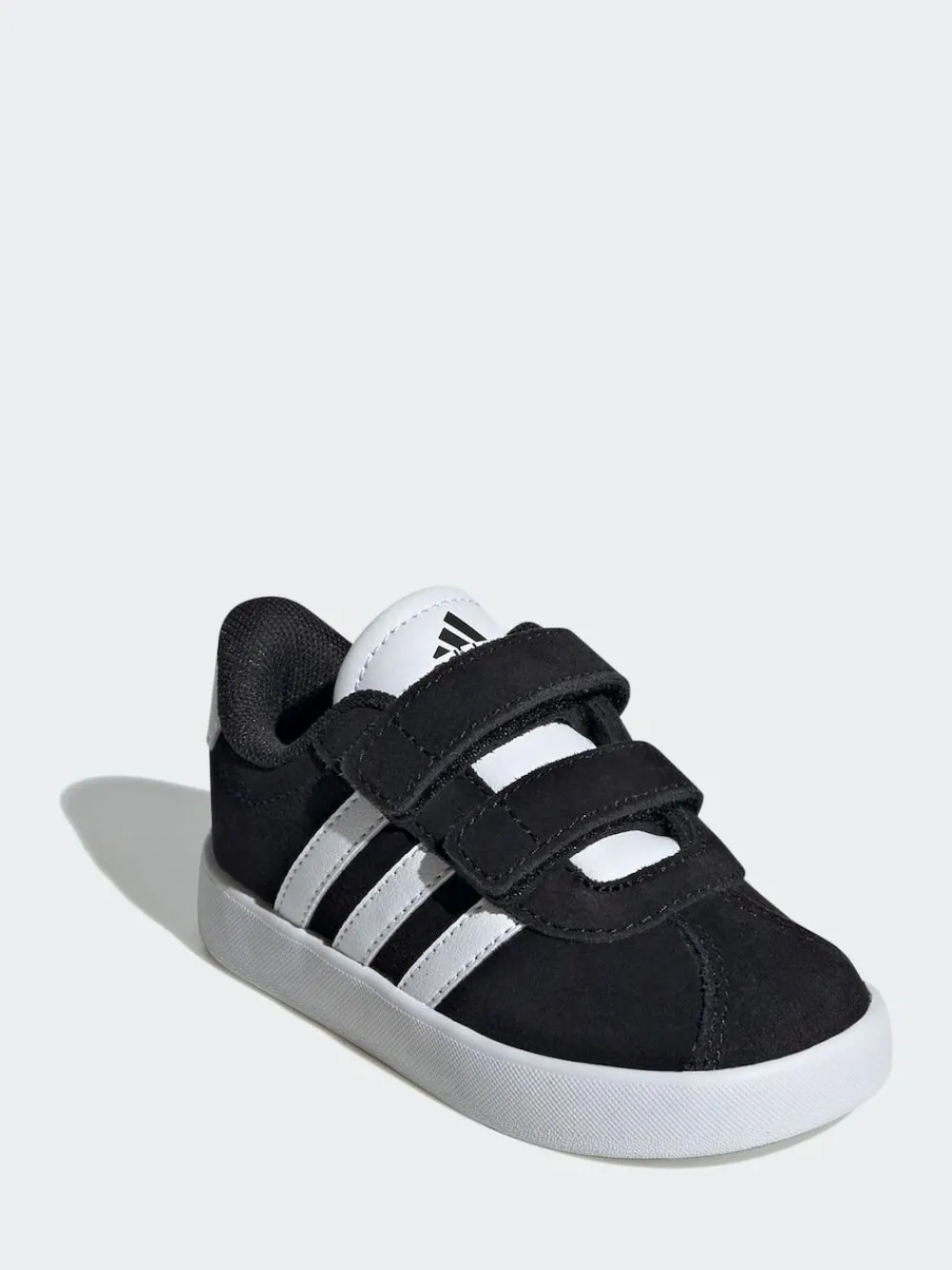 New adidas Black VL Court 3.0 Hook and Loop Infant Trainers