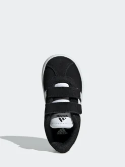 New adidas Black VL Court 3.0 Hook and Loop Infant Trainers