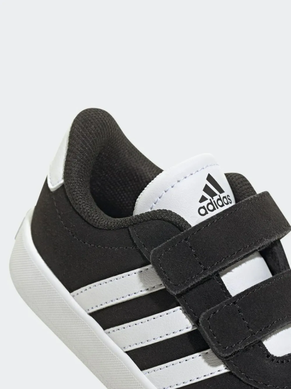 New adidas Black VL Court 3.0 Hook and Loop Infant Trainers