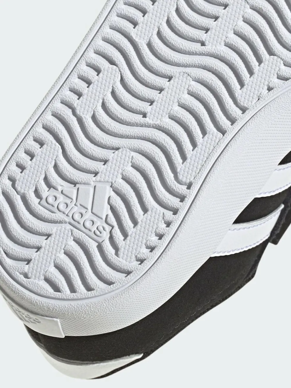 New adidas Black VL Court 3.0 Hook and Loop Infant Trainers