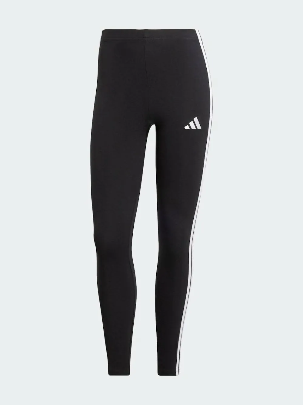 Sale adidas Black White Essentials 3-Stripes Cotton Leggings