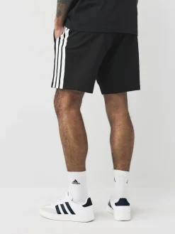Clearance adidas Black White Essential 3-Stripes French Terry Shorts