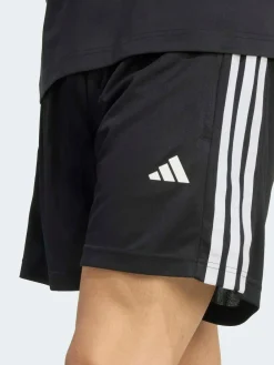 Sale adidas Workout Essentials Base 3-Stripes Pique Shorts 7Inch Black